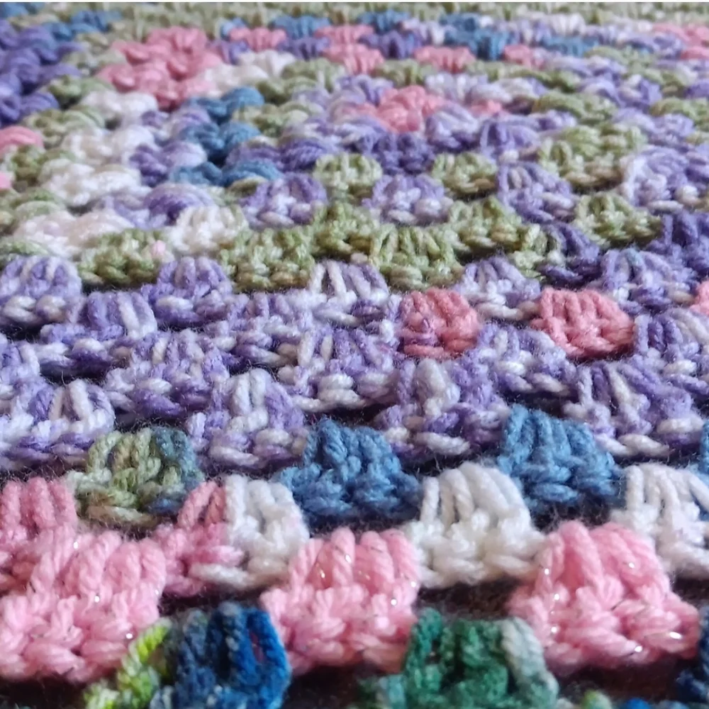 Unicorn Mermaid Inspired, Handmade Crochet 3 Pcs Mini Throw Afghan Decor Set